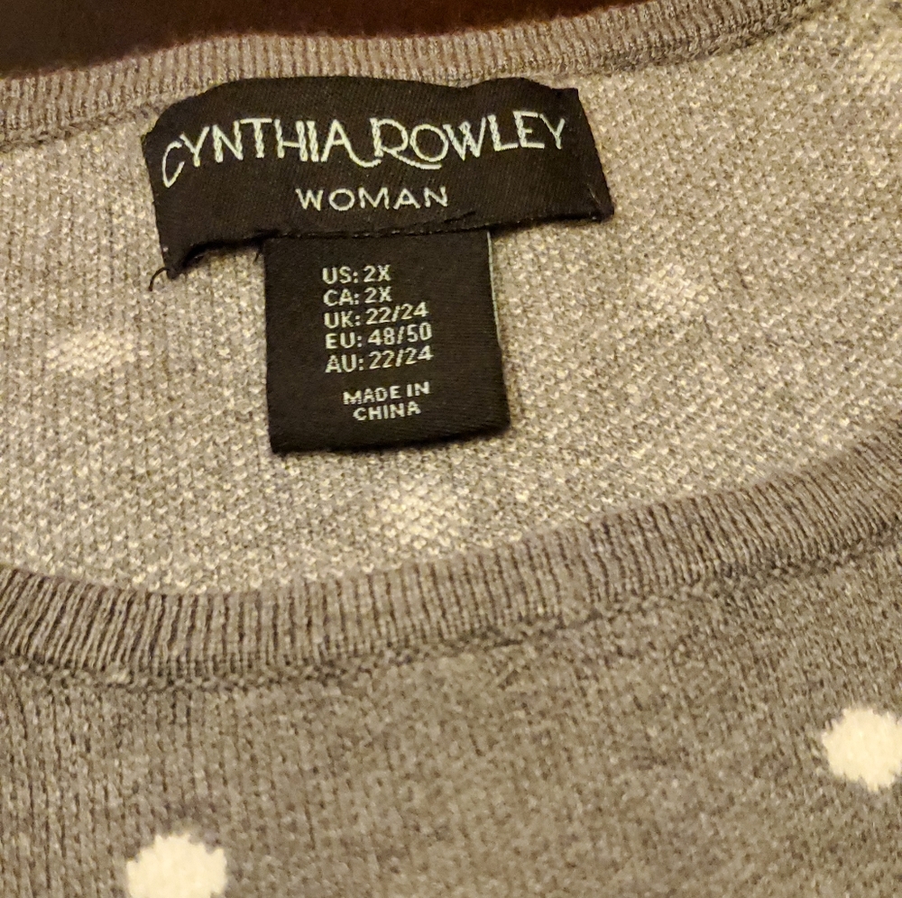 Cynthia Crowley Sweater - Size 2x